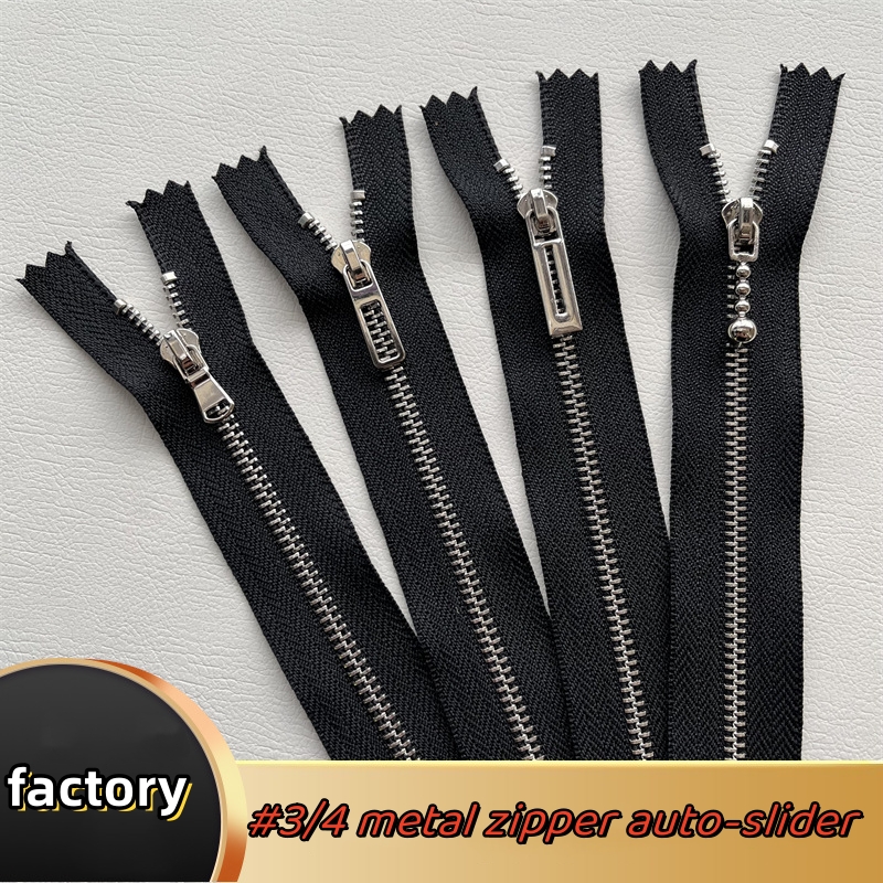 factory direct customized #3 metal brass zipper auto-slider for jeans 
