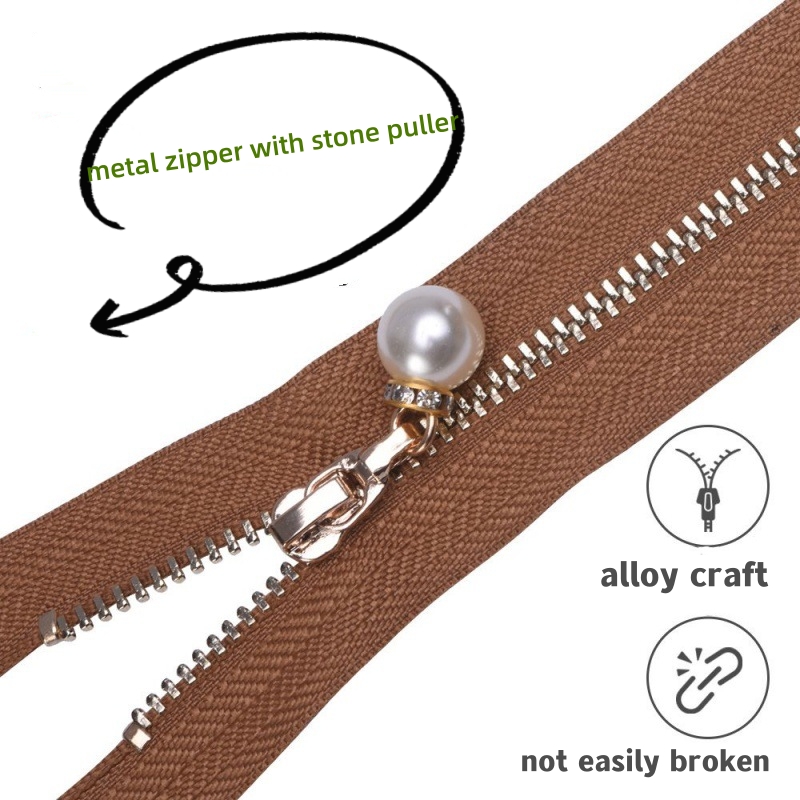 factory direct customized #3 metal brass zipper auto-slider for jeans 