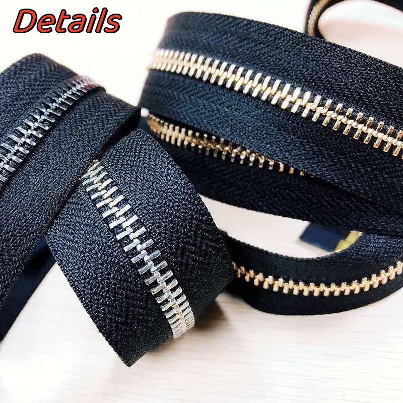 garments accessories high quliaty customized #4 metal zipper open end brass zipper for handbag jacket  jeans 