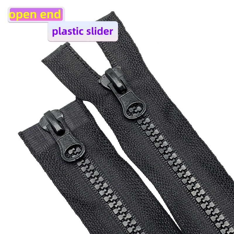 manufacturers factory directly sells oeko-tex certificate #5/7/8/10 plastic zipper  double slider 