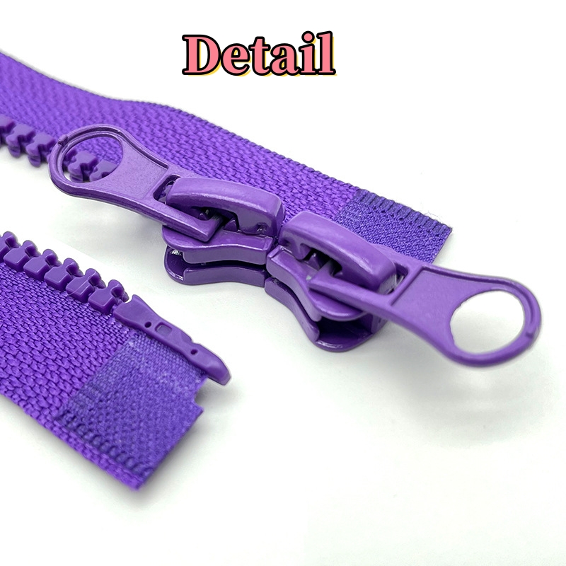 manufacturers factory directly sells oeko-tex certificate #5/7/8/10 plastic zipper  double slider 