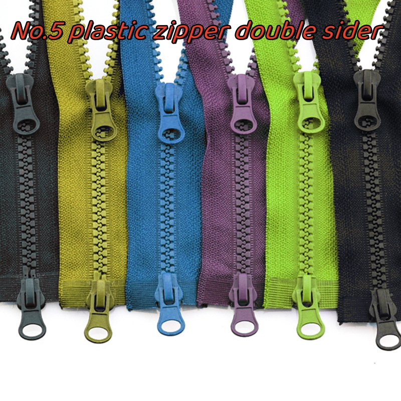 manufacturers factory directly sells oeko-tex certificate #5/7/8/10 plastic zipper  double slider 