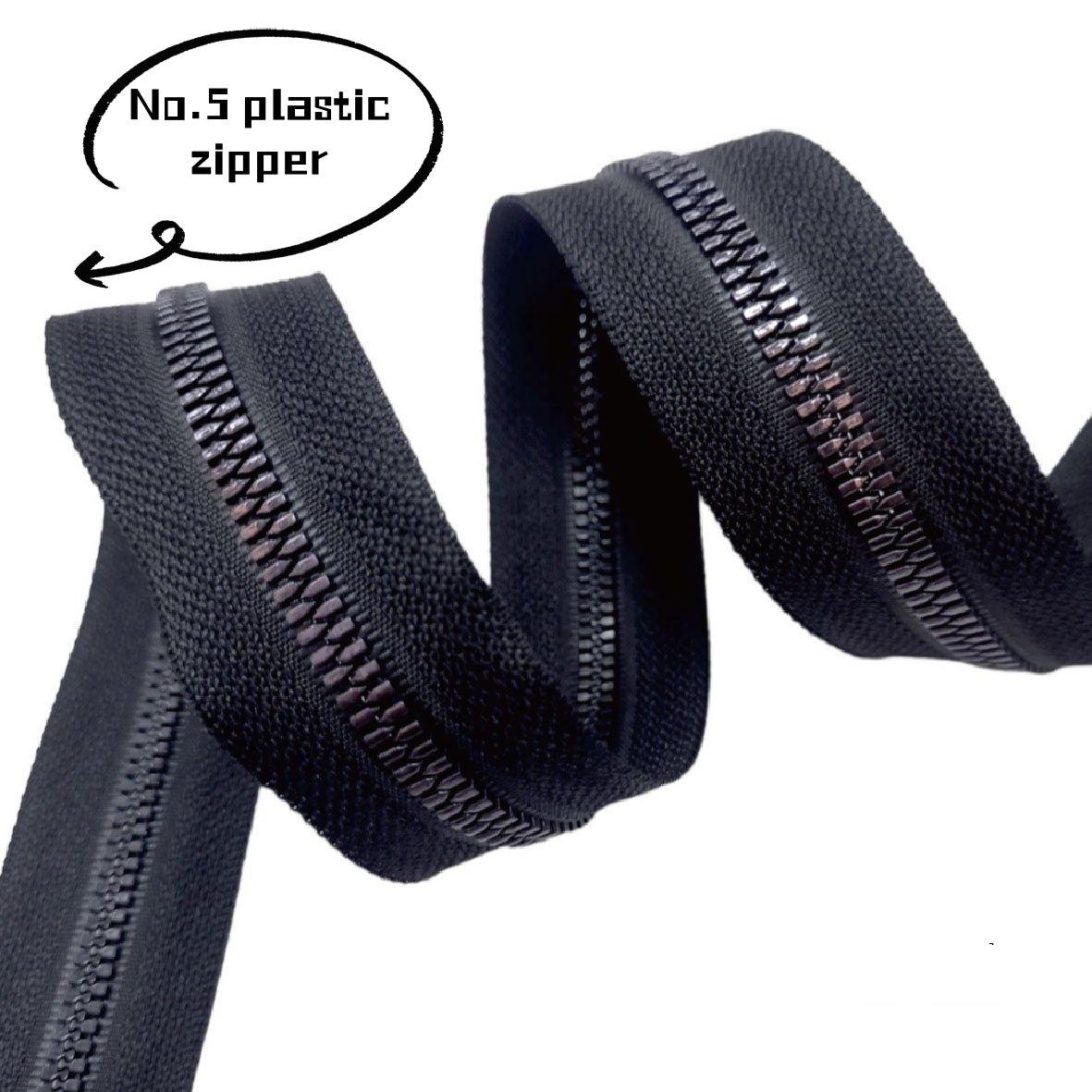 custom service #5 /7/8/10 high quality corn teeth plastic resin zipper for sport bag garments