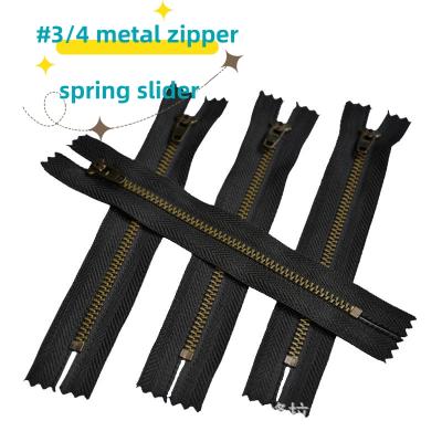 new product high quality  metal brass zipper #3 brass tooth zipper