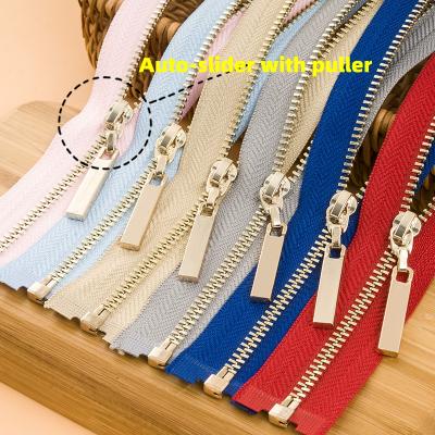 factory direct customized #3 metal brass zipper auto-slider for jeans 