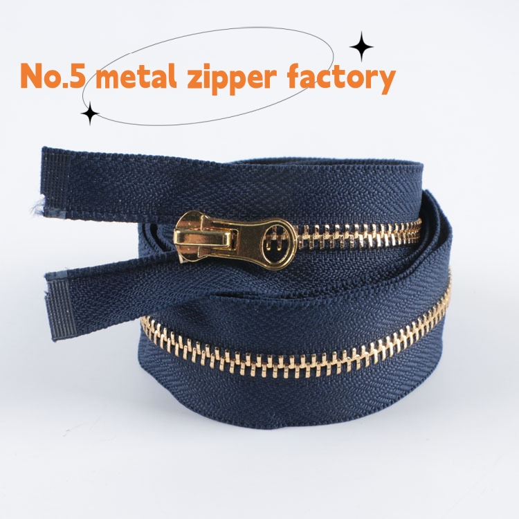 metal  zipper open end brass  with customized puller for garments handbag shoes making