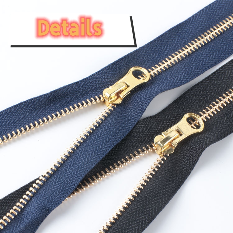 metal  zipper open end brass  with customized puller for garments handbag shoes making
