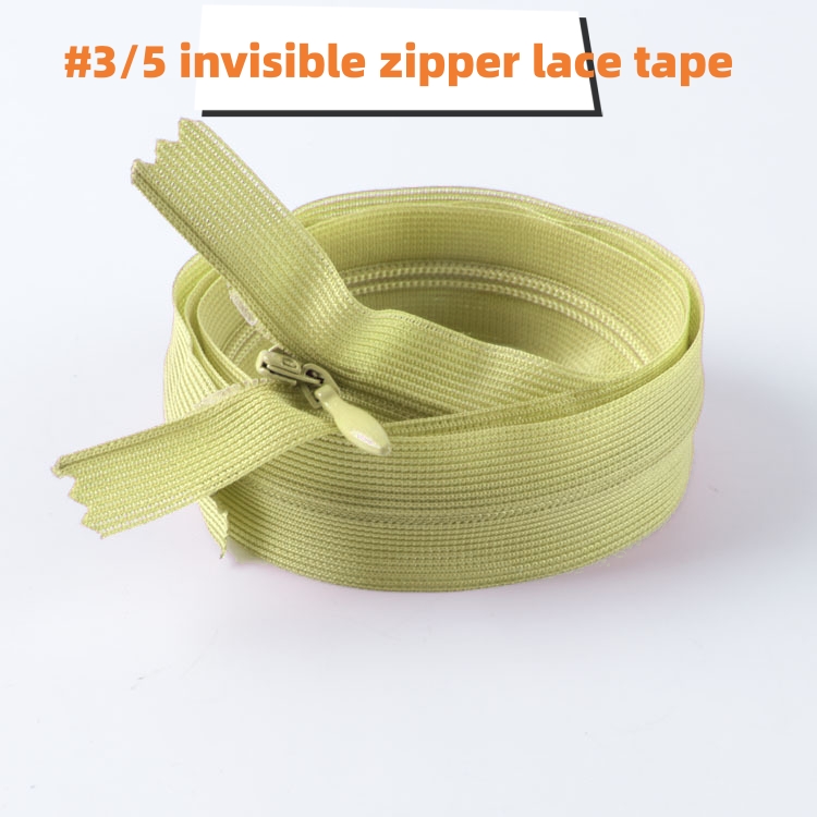 manufacture production 3# 4# 5# invisible zipper  lace tape for garments pillow 
