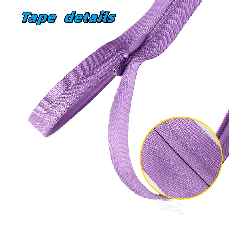 Direct Factory Sale Wholesale #3/4/5  Invisible Zipper woven tape  Fabric nylon  Zippers Stock For Dress Garments