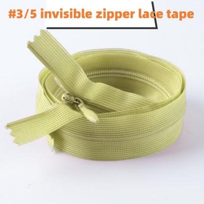 manufacture production 3# 4# 5# invisible zipper  lace tape for garments pillow 