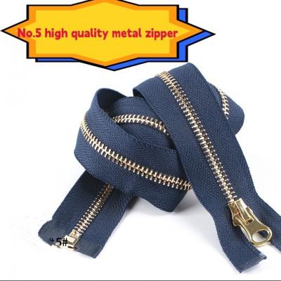 metal  zipper open end brass  with customized puller for garments handbag shoes making