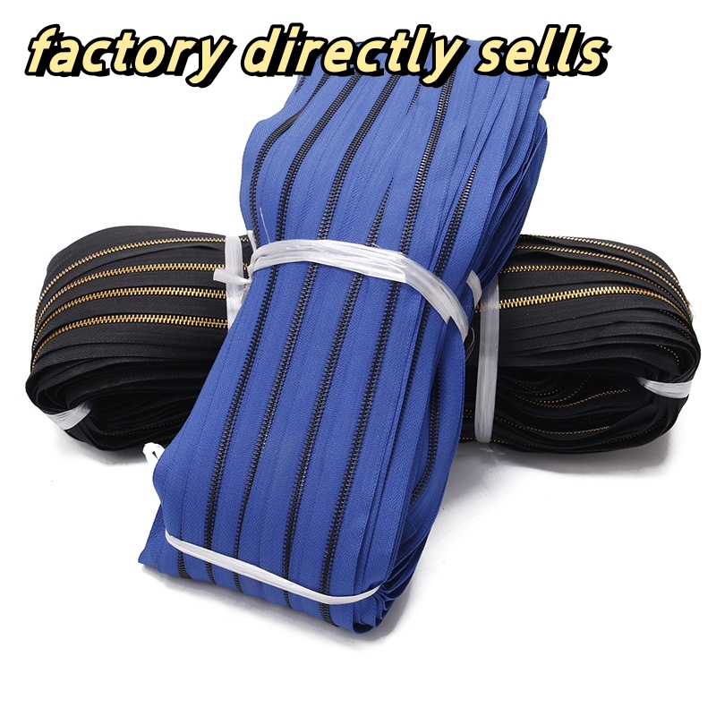  Factroy Metal Zipper 3# 5# 4# Long Chain  home-textile Men Shoes Jackets Gold Brass Factory Custom Bronze by yards