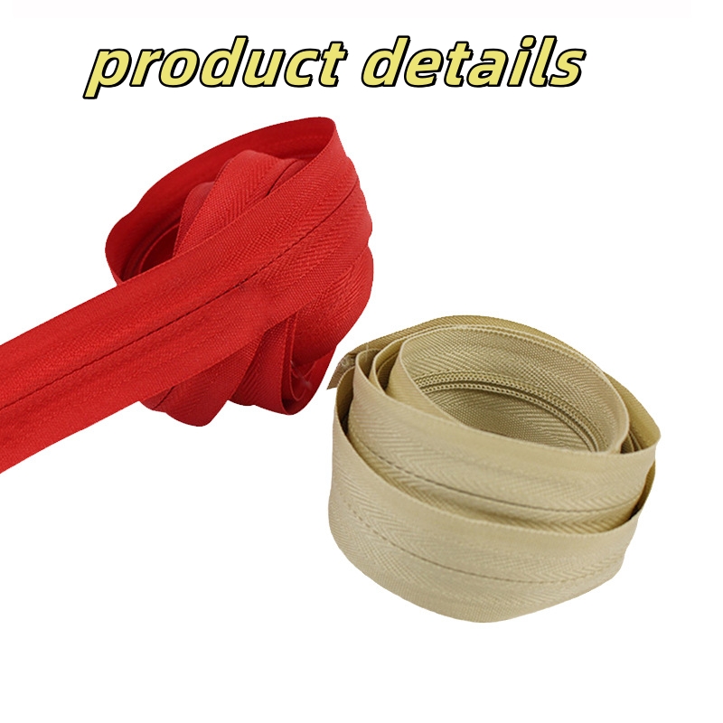 Professional manufacturers invisible zipper woven fabric tape long chain by yards  in bulk order for ladies dress shirt 