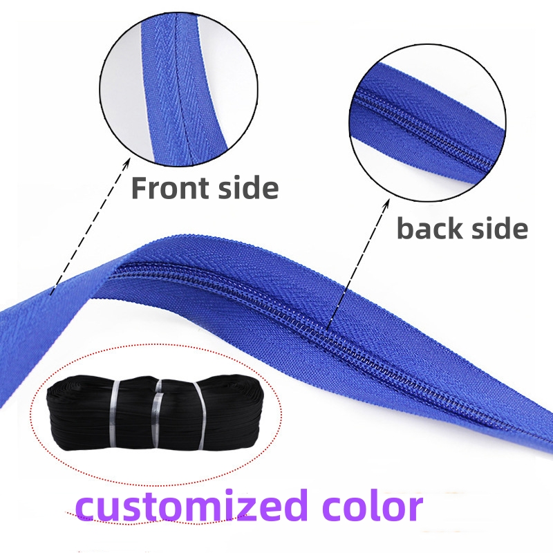 Professional manufacturers invisible zipper woven fabric tape long chain by yards  in bulk order for ladies dress shirt 