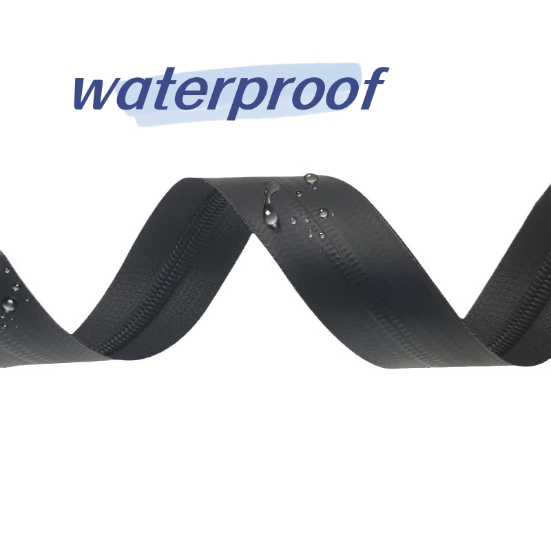 waterproof special zipper long chain by rolls the yards PU TPU PVC zipper heavy duty tape for outdoor bag tent clothes 