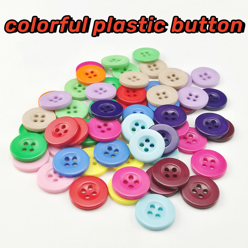 Wholesale colorful  four eyes  resin buttons round trench plastic button hand stitched sewing  button suit for pants coat 