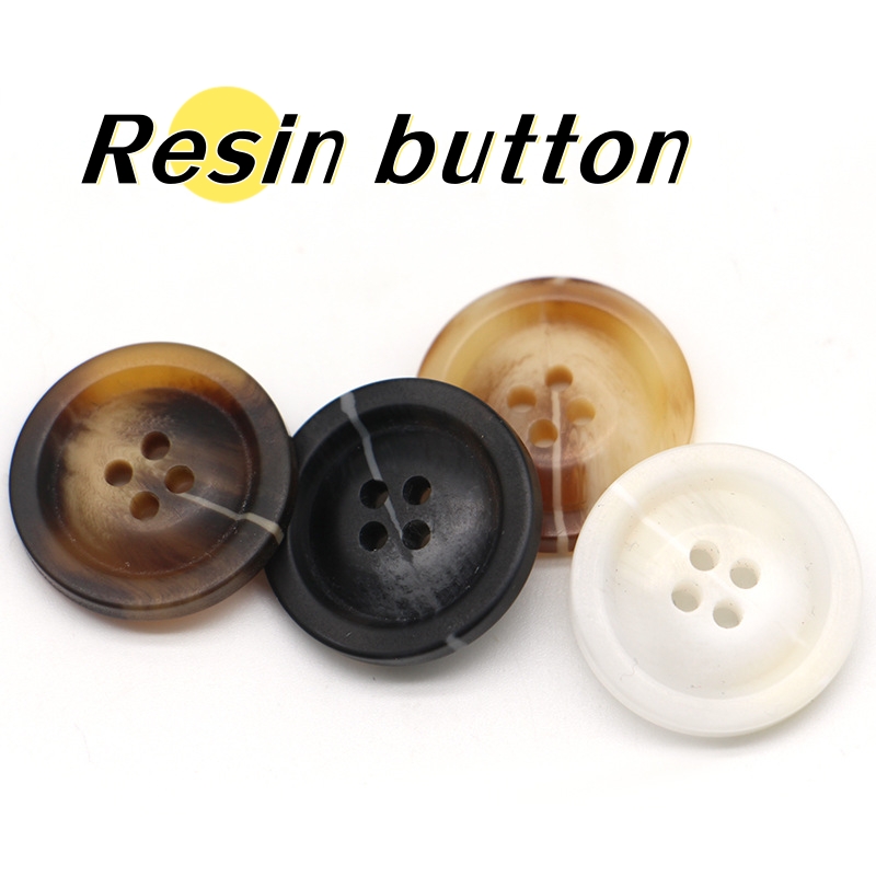 bulk production resin button wholesale round coat buttons trench for coat suit jacket Brown coffee small suit hand sewing  resin large buttons