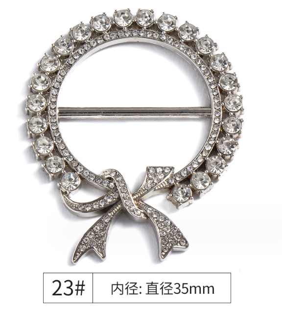 mix fashion design whosale Metal pearl corner buckle Women's T-shirt button buckle ring Silk scarf buckle for  coat belt decorative button