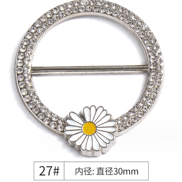 mix fashion design whosale Metal pearl corner buckle Women's T-shirt button buckle ring Silk scarf buckle for  coat belt decorative button