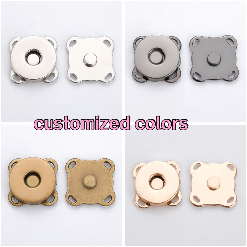 whosales  Handbag closure buckle square magnetic snaps closure button for bag  curtain luggage clothing invisible anti-leakage mhand sewn hidden button