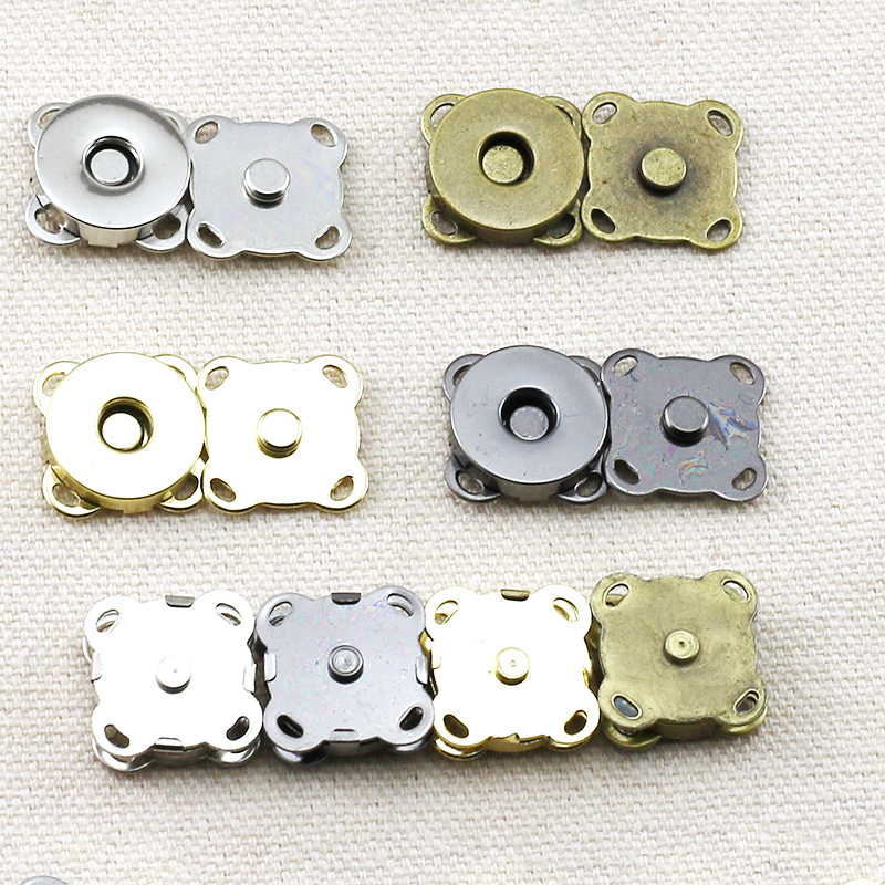 whosales  Handbag closure buckle square magnetic snaps closure button for bag  curtain luggage clothing invisible anti-leakage mhand sewn hidden button