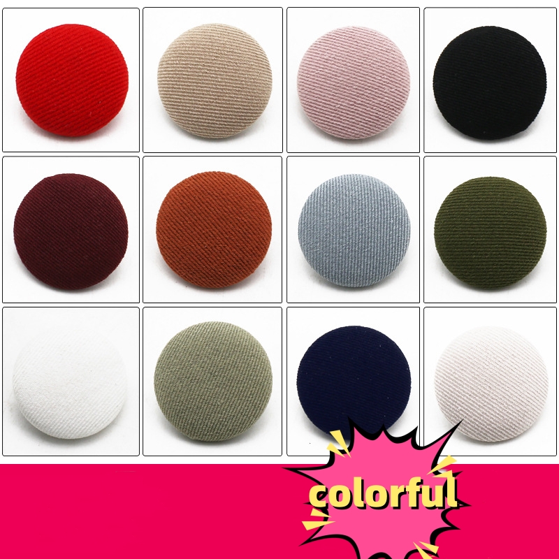 Decorative High Quality Snap Buttons Clothing fabric Cover Button  Custom Color Sewing shank  Button For Garments Accessories