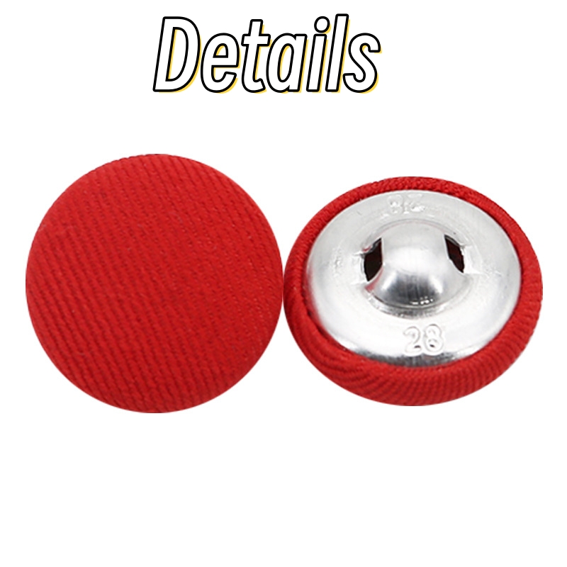 Decorative High Quality Snap Buttons Clothing fabric Cover Button  Custom Color Sewing shank  Button For Garments Accessories
