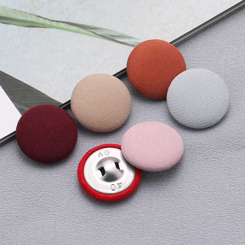 Decorative High Quality Snap Buttons Clothing fabric Cover Button  Custom Color Sewing shank  Button For Garments Accessories