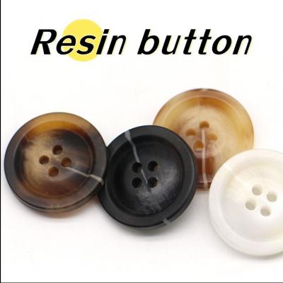 bulk production resin button wholesale round coat buttons trench for coat suit jacket Brown coffee small suit hand sewing  resin large buttons
