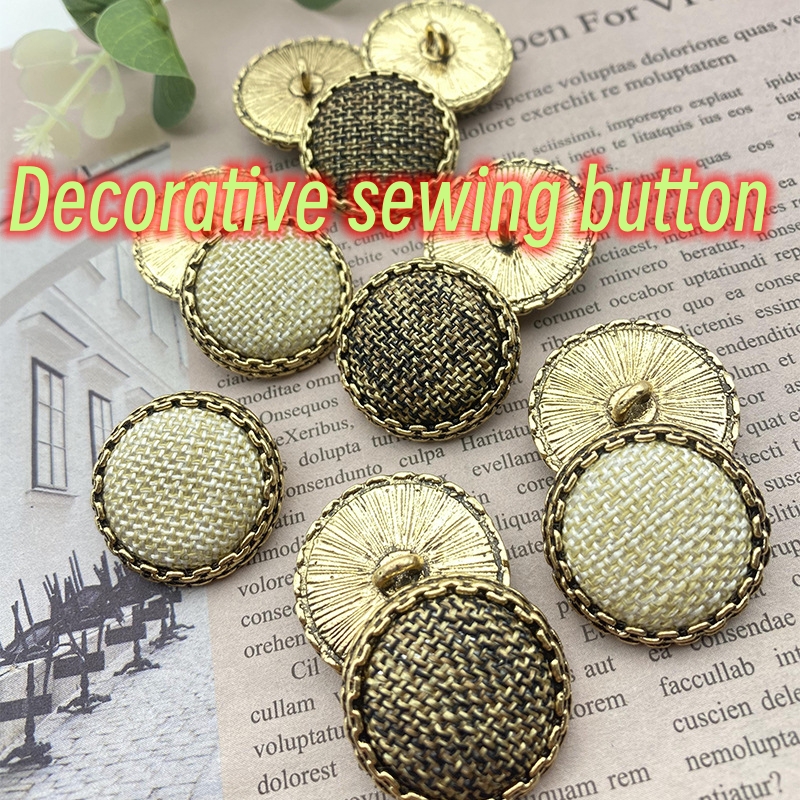 fabric handmade DIY bronze metal buckle clothing accessories decorative accessories shank button 