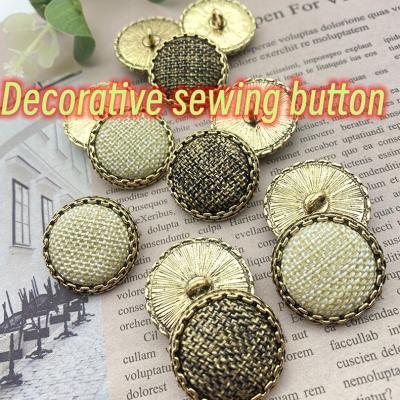 fabric handmade DIY bronze metal buckle clothing accessories decorative accessories shank button 