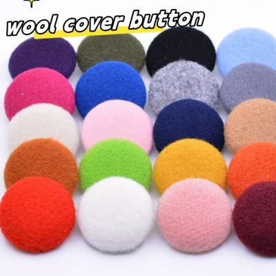 manufactiurer Cashmere coat button color wrap cloth button women's coat style coat buckle woolen round wrap buckle hidden button