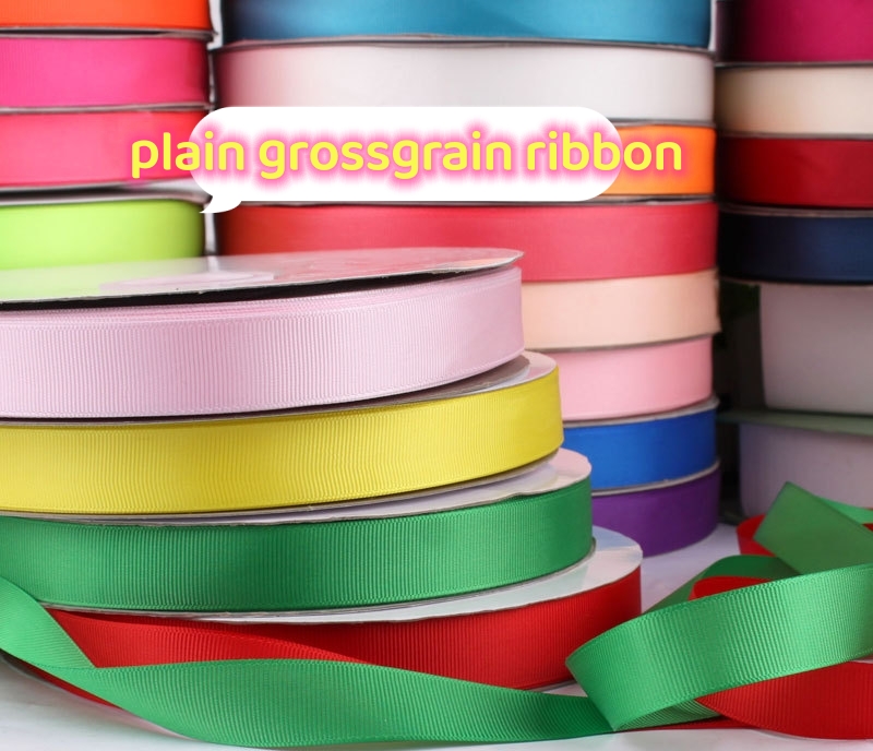 Wholesale High Quality 196 colors solid colors plain colors double face ribbons grosgrain  ribbon for garmetns 