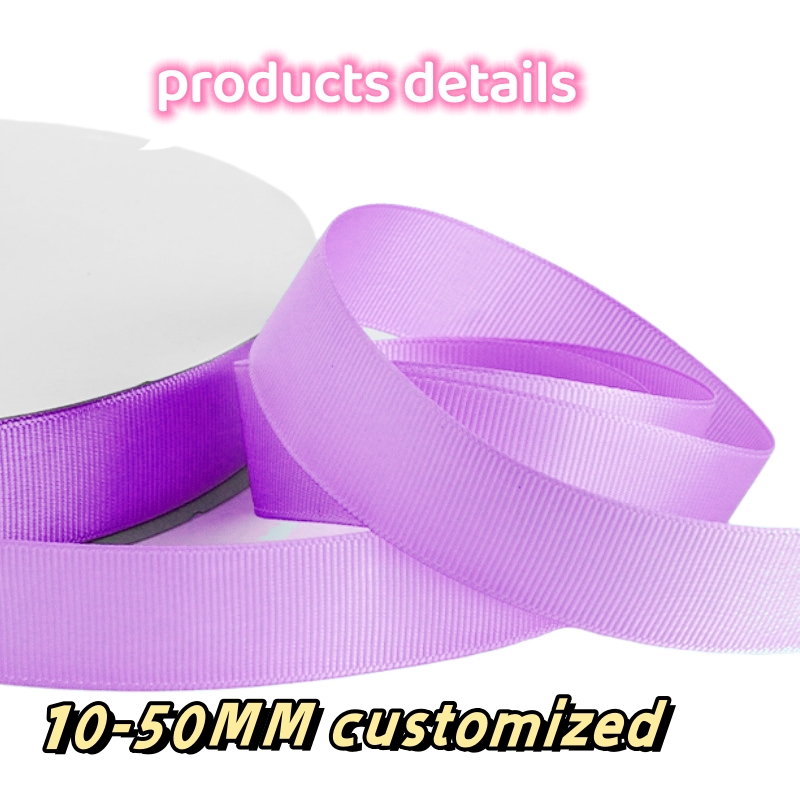 Wholesale High Quality 196 colors solid colors plain colors double face ribbons grosgrain  ribbon for garmetns 