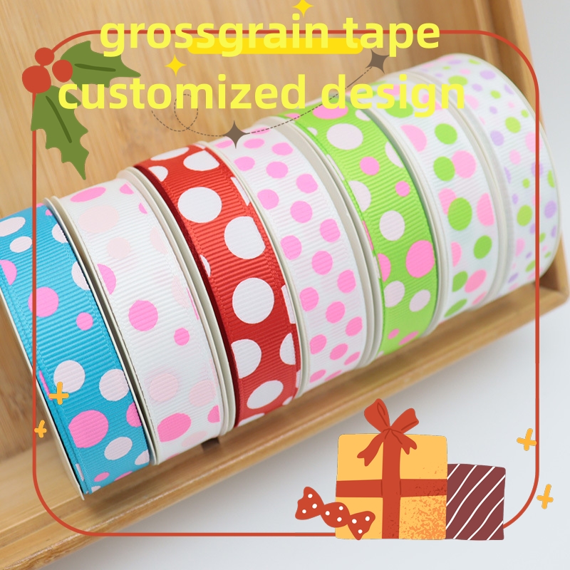 Fashion cheap cartoon rainbow Grosgrain Printed Ribbon handmade for DIY materials  garment 