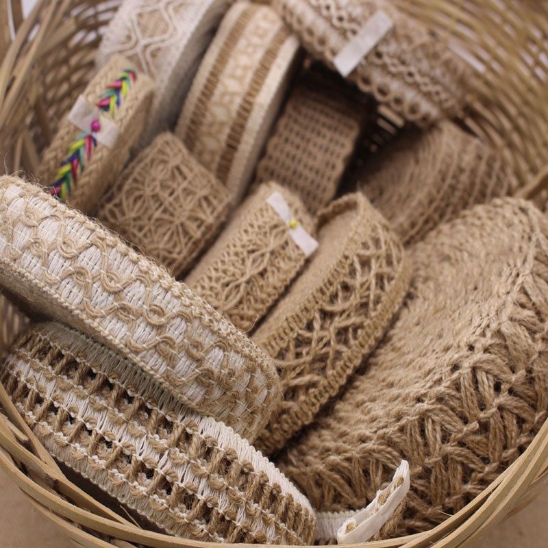 Eco-friendly  Jute Burlap Ribbon Wedding Craft hessian ribbon  Birthday Party Decor DIY Gifts 