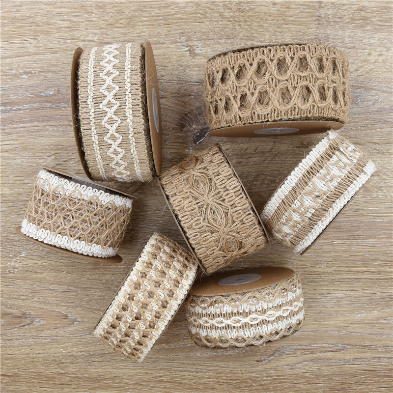 Eco-friendly  Jute Burlap Ribbon Wedding Craft hessian ribbon  Birthday Party Decor DIY Gifts 