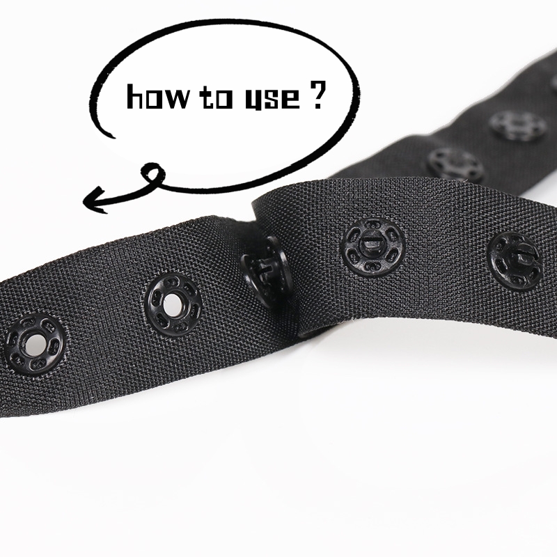 Wholesale Garment Accessories Customized color snap tape plastic snap button polyester curtain tape