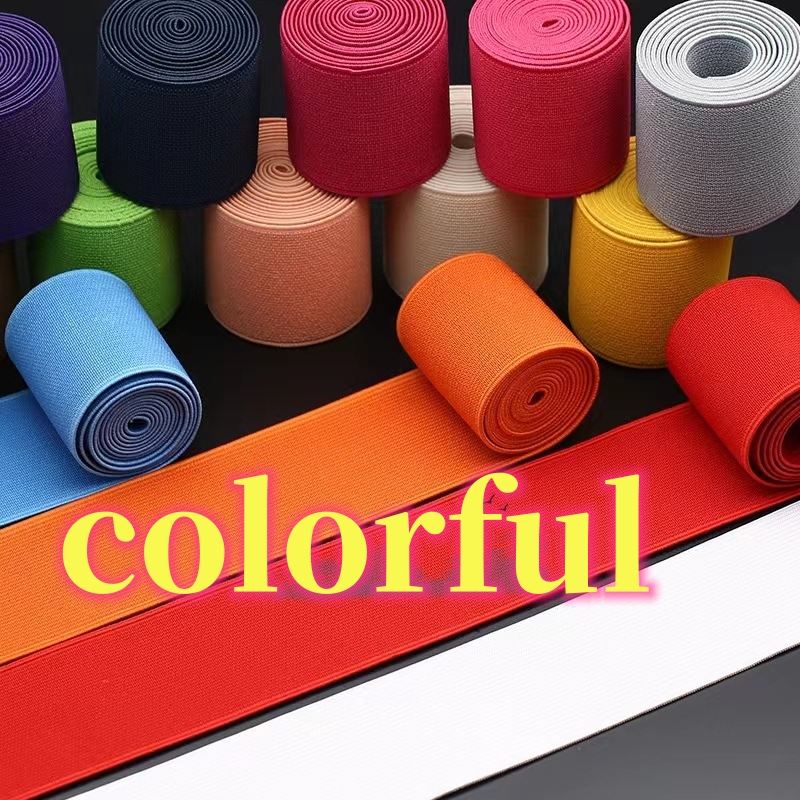 hot selling cheaper price Customized colorful flat elastic tape for clothes use