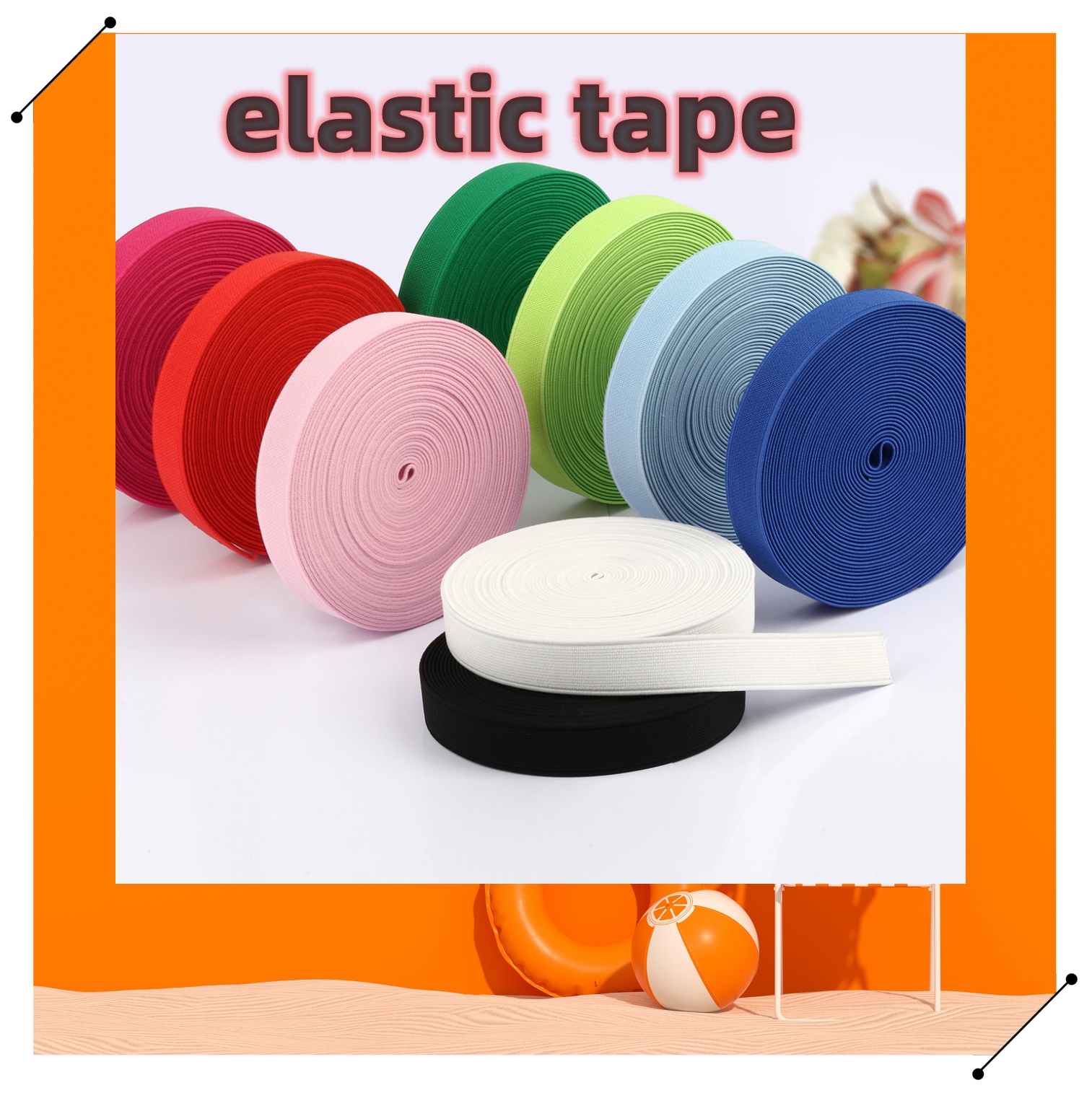 hot selling cheaper price Customized colorful flat elastic tape for clothes use