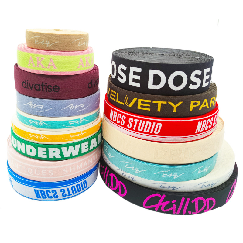 whosales fashion design jacquard craft elastic tape for garments accesssories shoes bags