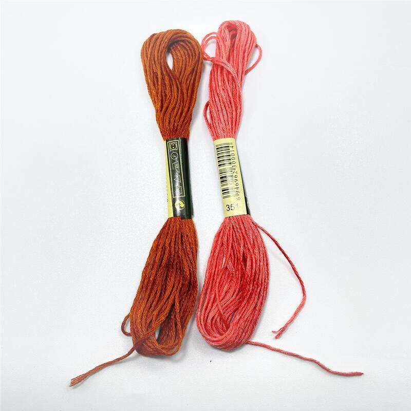 100 Colors 8m Cheapest 100%Polyester Mercerized Cross Stitch Embroidery Thread