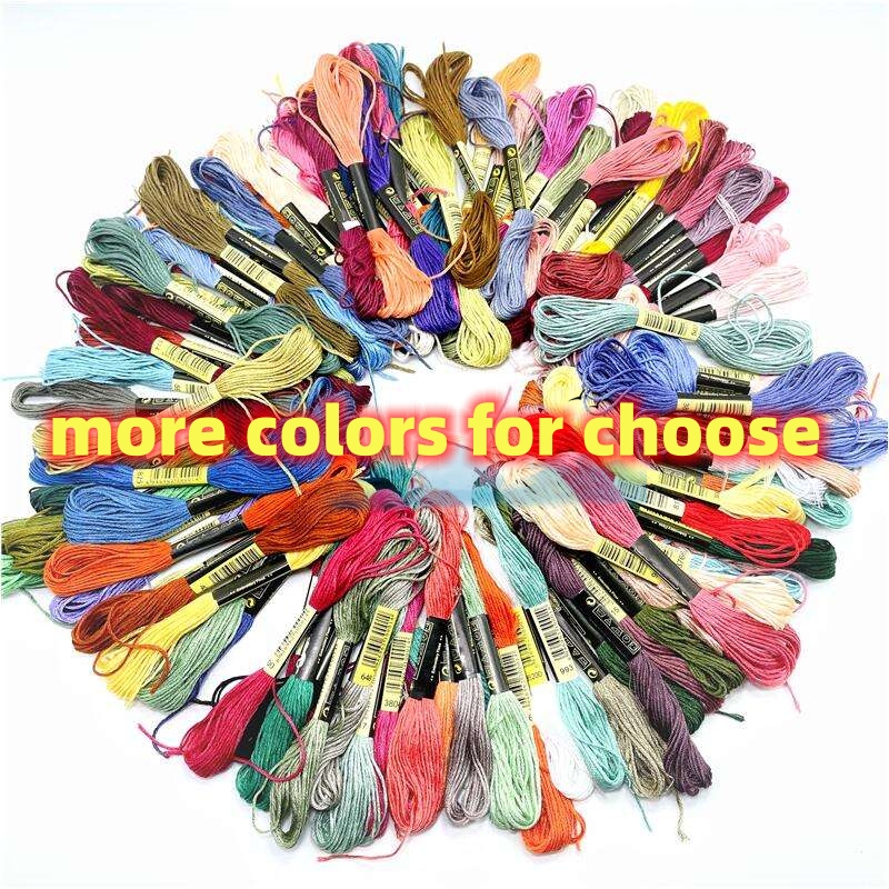 100 Colors 8m Cheapest 100%Polyester Mercerized Cross Stitch Embroidery Thread