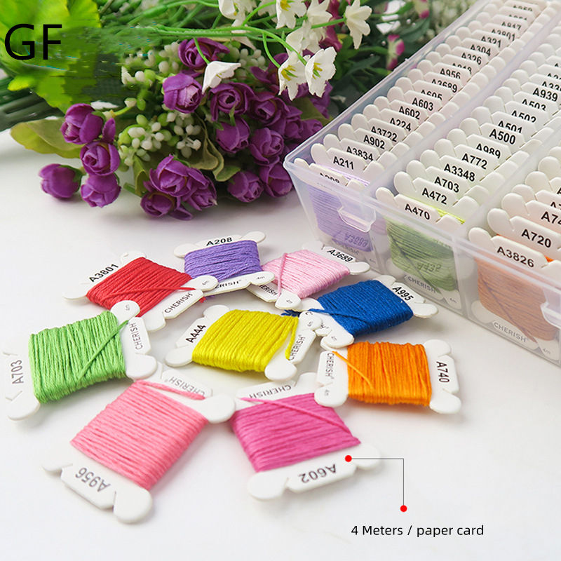 Wholesale High Quality 80colors Per Box Embroidery Thread 4m Each 100% Cotton Polyester Cross Stitching ThreadCategories：EMBROIDERY THRE